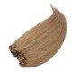 Clip in maxi set 63cm pravé lidské vlasy – REMY 240g – SVĚTLE HNĚDÁ