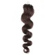 Vlnité vlasy pro metodu Micro Ring / Easy Loop 50cm – tmavě hnědé