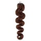 Vlnité vlasy pro metodu Micro Ring / Easy Loop 50cm – středně hnědé