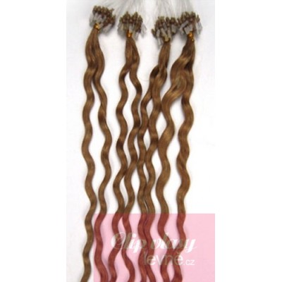 Kudrnaté vlasy pro metodu Micro Ring / Easy Loop 50cm – světle hnědé
