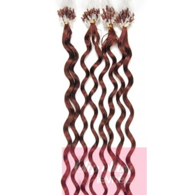 Kudrnaté vlasy pro metodu Micro Ring / Easy Loop 50cm – měděná