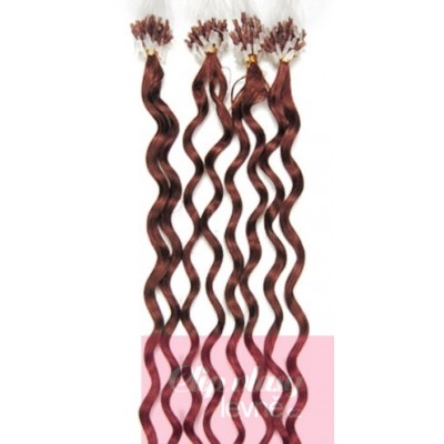 Kudrnaté vlasy pro metodu Micro Ring / Easy Loop 50cm – měděná