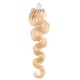 Vlnité vlasy pro metodu Micro Ring / Easy Loop 60cm – nejsvětlejší blond