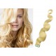 Vlnité vlasy pro metodu TapeX / Tape Hair / Tape IN 50cm - nejsvětlejší blond
