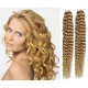 Kudrnaté vlasy pro metodu TapeX / Tape Hair / Tape IN 50cm - přírodní blond
