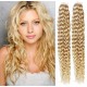 Kudrnaté vlasy pro metodu TapeX / Tape Hair / Tape IN 50cm - nejsvětlejší blond