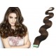 Vlnité vlasy pro metodu TapeX / Tape Hair / Tape IN 60cm - středně hnědé