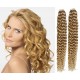 Kudrnaté vlasy pro metodu TapeX / Tape Hair / Tape IN 60cm - přírodní blond