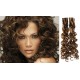Kudrnaté vlasy pro metodu TapeX / Tape Hair / Tape IN 60cm - tmavý melír