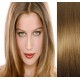 Clip in vlasy 43cm 100% lidské - SUPER HUSTÉ 100g - světle hnědá