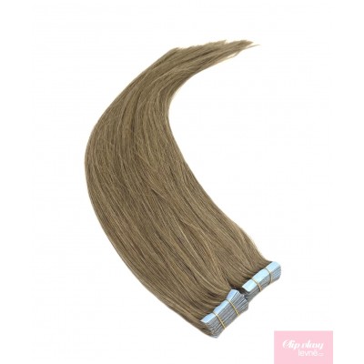 Vlasy pro metodu Invisible Tape / TapeX / Tape Hair / Tape IN 50cm - světle hnědé