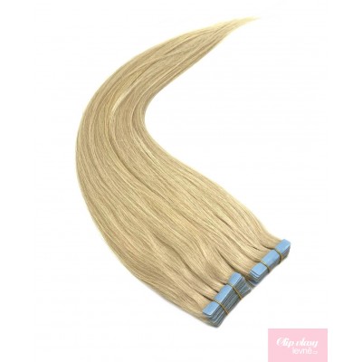 Vlasy pro metodu Invisible Tape / TapeX / Tape Hair / Tape IN 50cm - nejsvětlejší blond