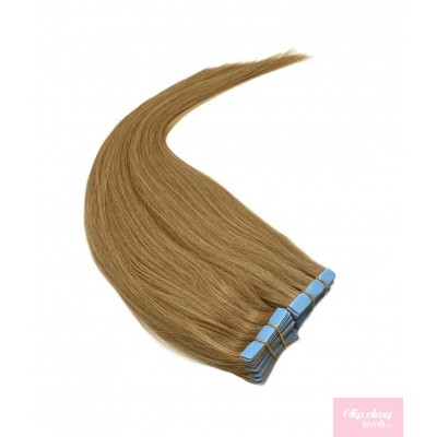 Vlasy pro metodu Invisible Tape / TapeX / Tape Hair / Tape IN 50cm - přírodní/světlejší blond