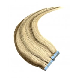Vlasy pro metodu Invisible Tape / TapeX / Tape Hair / Tape IN 50cm - světlý melír